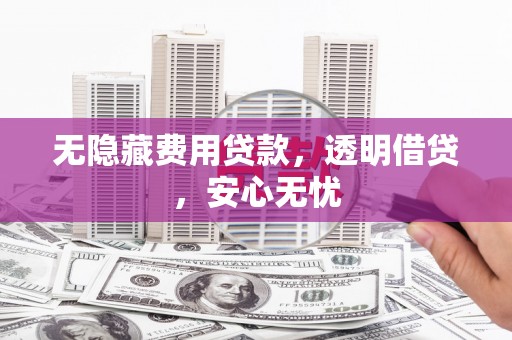 昌乐无隐藏费用贷款，透明借贷，安心无忧