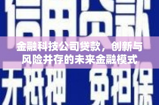 昌乐金融科技公司贷款，创新与风险并存的未来金融模式