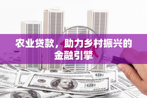 昌乐农业贷款，助力乡村振兴的金融引擎