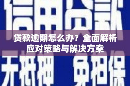 昌乐贷款逾期怎么办？全面解析应对策略与解决方案